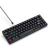 68 Keys Wired Mechanical Keyboard RGB Backlit Hot-Swappable Compact Design for   Gaming