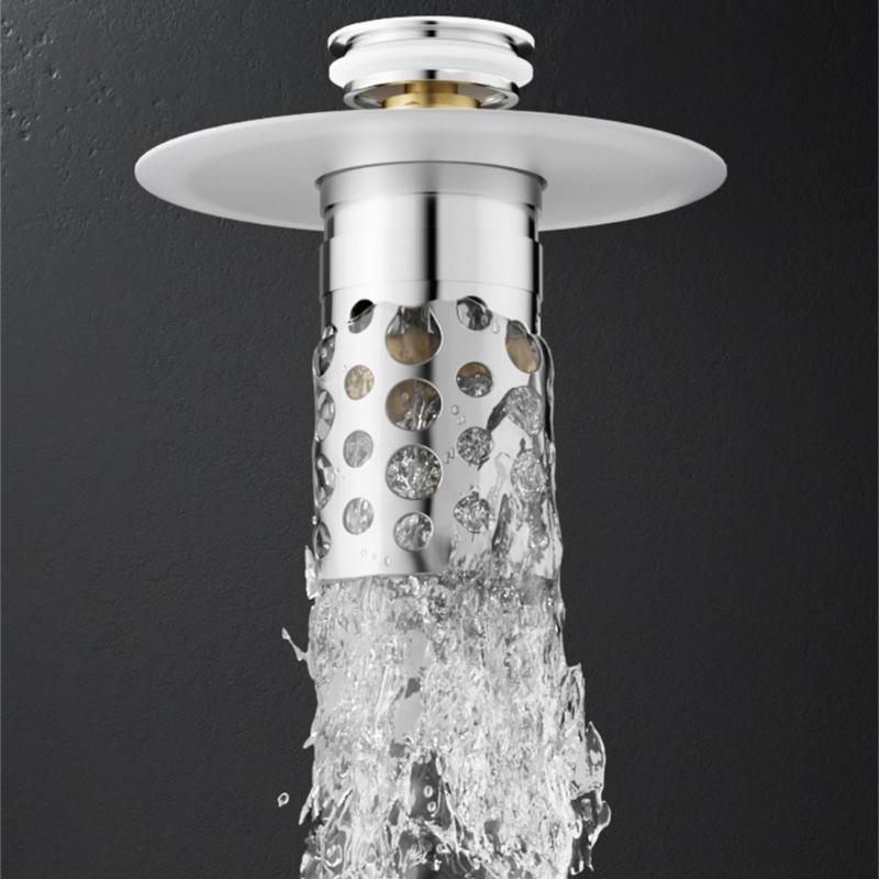 Practical Bathtubs Drain Stoppers And Drain Collector Bounces Designs Without Clog Filter Basket Accessory for Drain