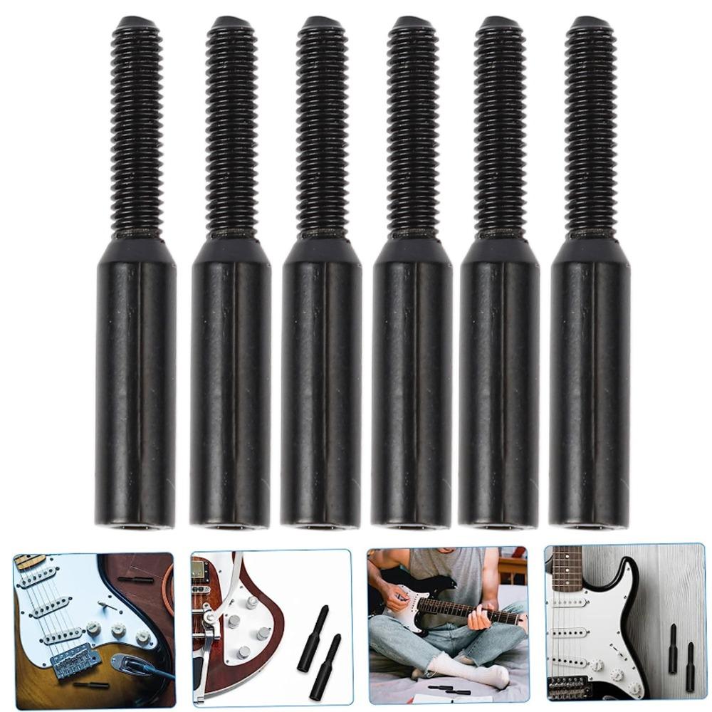 6PCS Black Hex Guitar Screws Metal Guitar Screw Set Tremolo System Screws For Electric Guitar