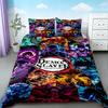 Bettbezug Anime Bettwäscheset Dämonentöter Druck Bettwäscheset Gemütlich Weich King Queen Twin Größe Geburtstagsgeschenk Schlafzimmerdekoration