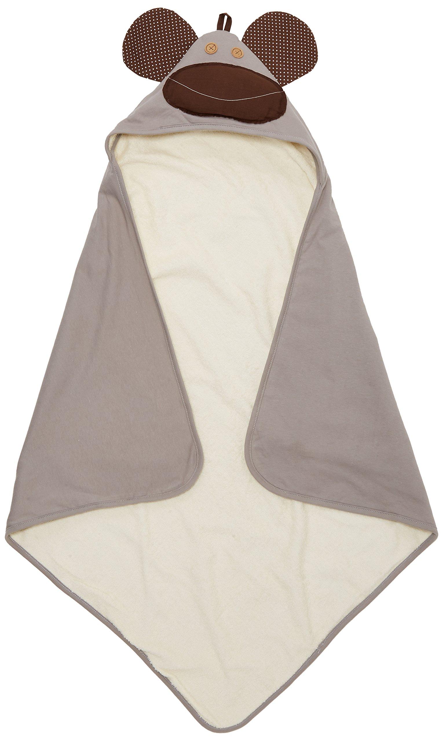 

3 Sprouts Swaddle Hoodie Towel Gray Monkey