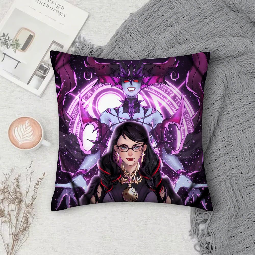Spiel B-Bayonetta 3 Kissenbezug Quadratisch Sofa mit für Muster bequeme Kissenanzug für Raum