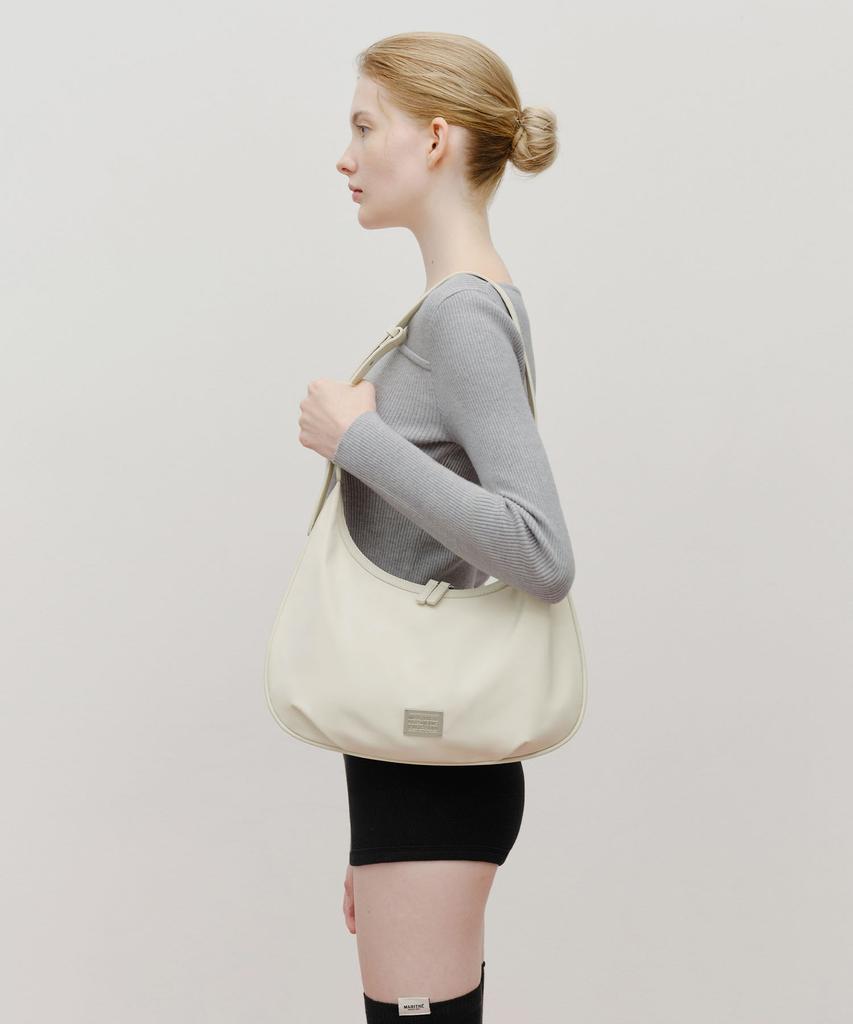 Marith + Franois Girbaud Classic Logo Round Shoulder Bag Light Beige
