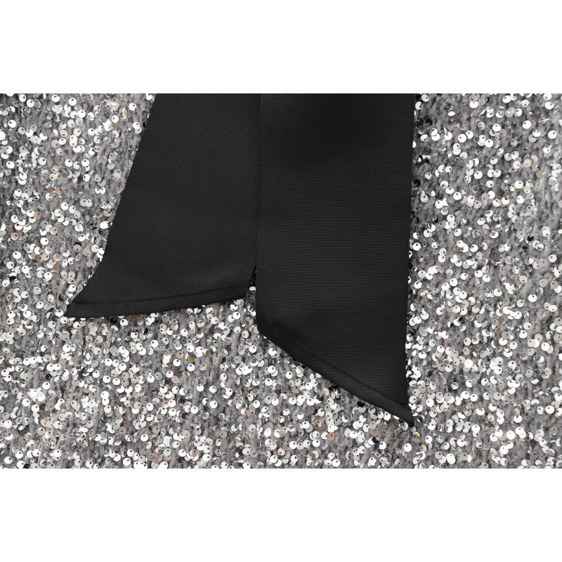 European & American Style Women's Sequin Party Dress with Back Tie 2025