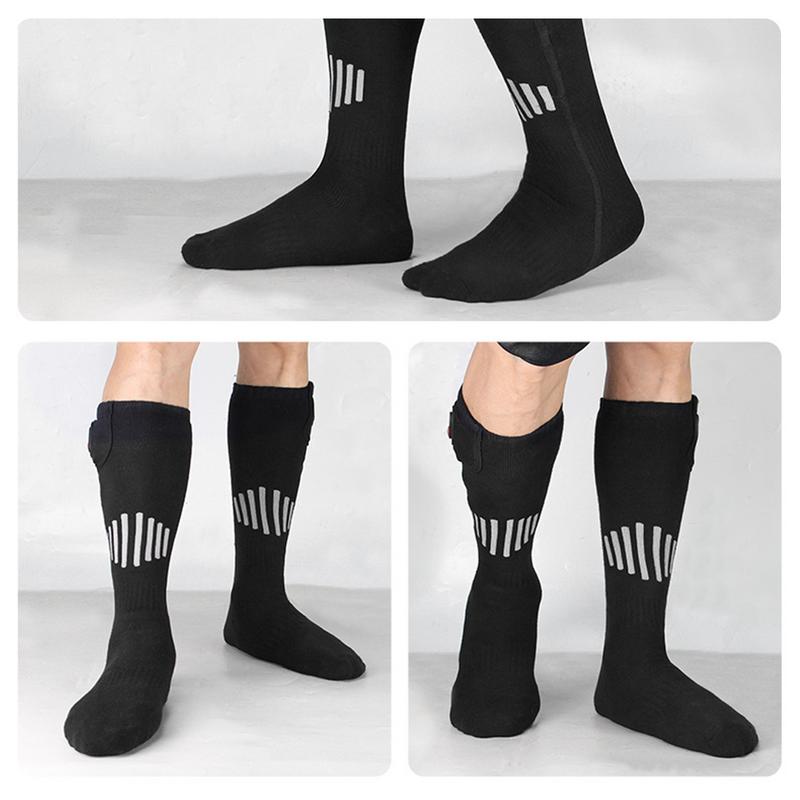 Electric Heating Long Stocking Socks With 3 Temperature Modes Winter Outdoor Warm Socks Heated Socks For Fishing Skiing Cycling