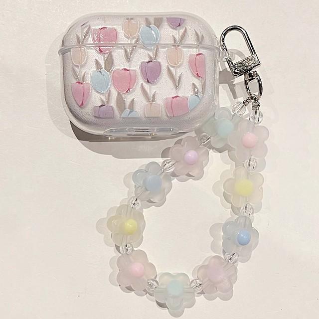 

Ins Цветочный Блестящий Милый Браслет Чехол Для Наушников Для Apple Airpods 3 2 1 Pro 2nd Беспроводной Bluetooth Чехол Для Зарядки Капа For Airpods 1 2