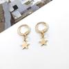 New European & American Fashion Stud Earrings: Simple Star, Moon, & Cross Designs