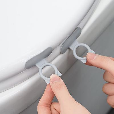 2 Adet Tuvalet Oturağı Kaldırıcıları Çok İşlevli Silikon Kendinden Yapışkanlı Dolap Kapı Kolu Tuvalet Kapağı Koluna Dokunmaktan Kaçının Wc Aksesuarları