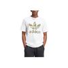Adidas Originals Letter Logo Print Round Neck Loose Short Sleeve T-Shirt Men Tops White IS2894