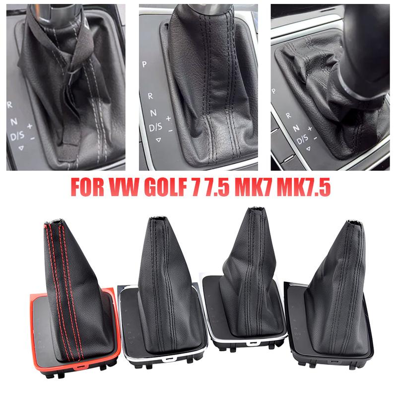 Pro VW Golf 7 7.5 MK7 Auto s levostranným řízením Stylingový Rám Držák Rámeček Řadicí Páky Kožená Manžeta