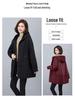 2024 Women's Plus Size Velvet Parka: Mid-Length, Loose Fit, Thickened Hooded Winter Coat for Middle-Aged Moms