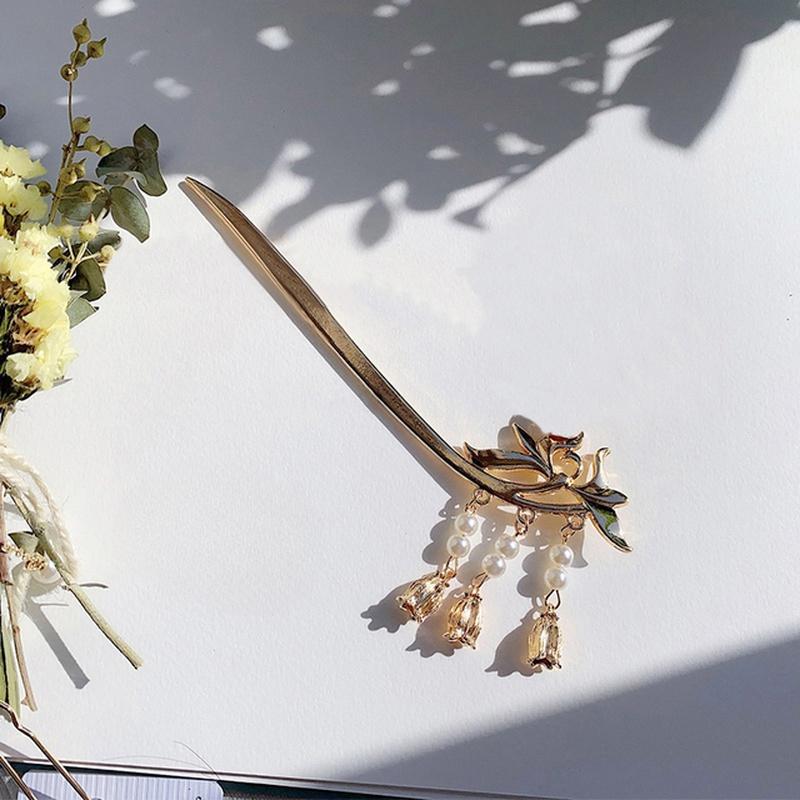 

Элегантный старинный стиль высококачественный сплав ханьфу кисточка шаг шейк ежедневная шпилька старинный костюм головной убор фрикадельки аксессуары 1Pcs