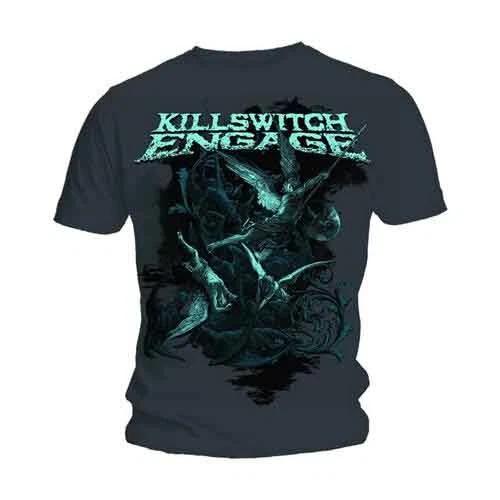 Killswitch Men s Battle Short Sleeve T-Shirt, Grey (Charcoal), Small XL
