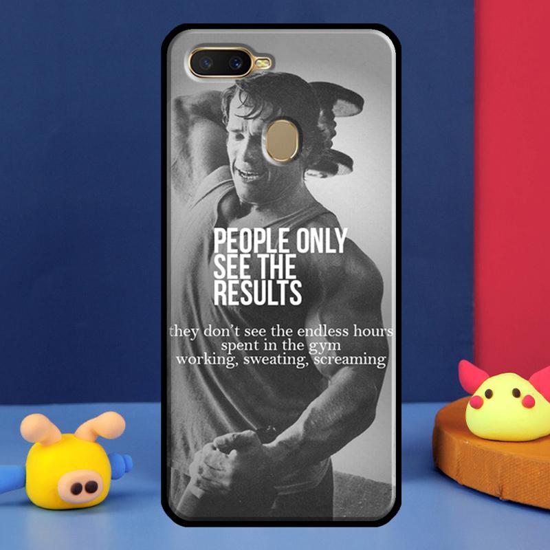 Workout Motivation Fitness Gym Case For Oppo A96 A76 A16 A74 A94 A54 S A57 A77 A58 A78 A98 A5 A9 A91 A15 A17 A52 A72 Cover