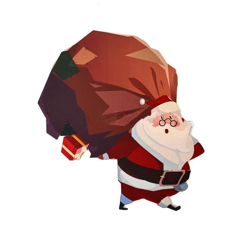 

Рождественская дверная декоративная деревянная скульптура, деревянное украшение на дверь Санты для дома и офиса, украшение для дома