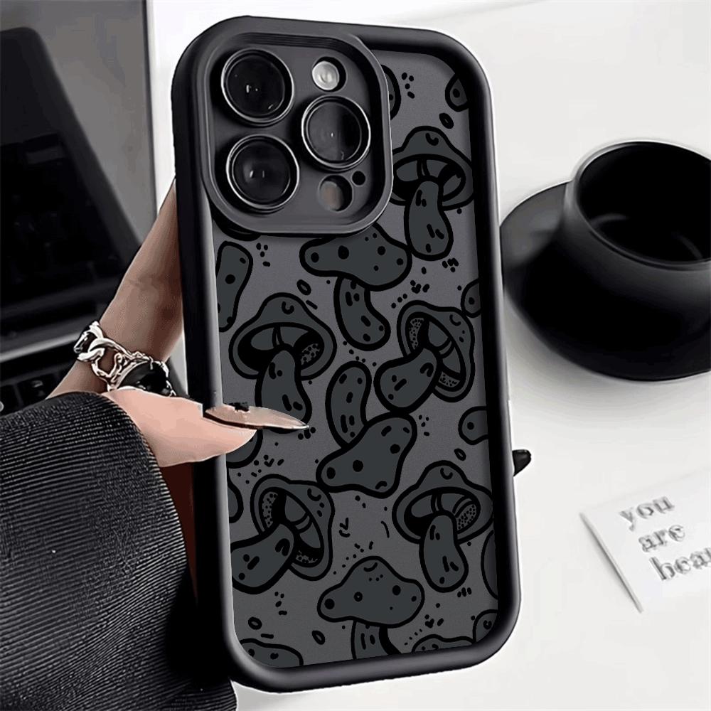 Colorful Mushroom Soft Case For iPhone 14 Cover For iPhone 11 13 14 15 16  Pro Max 13Pro XS Max XR X 7 8 Plus 12 13 Mini Cases