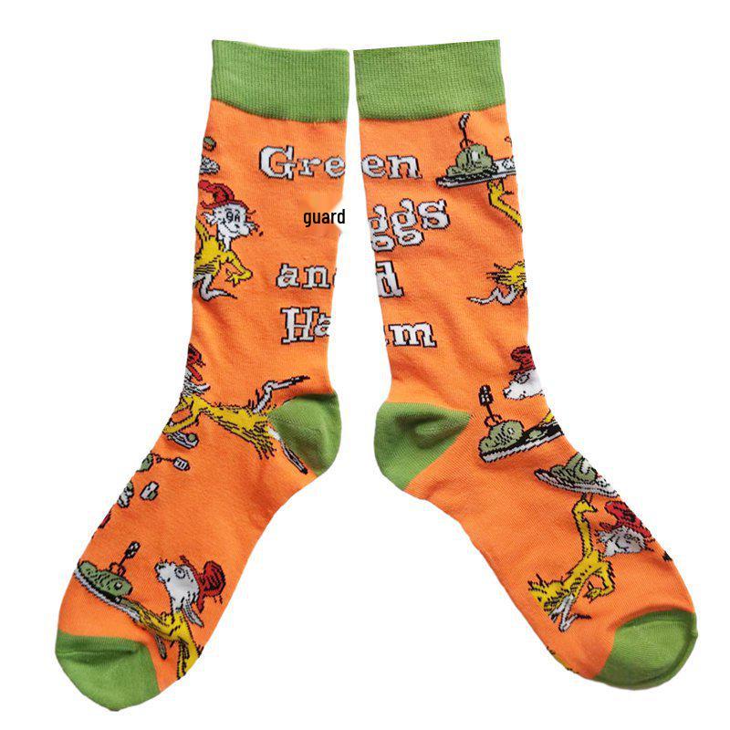 Calzini da Uomo in Cotone Cartoon Animale Natale 2023 - Stile Trendy per Tutte le Stagioni