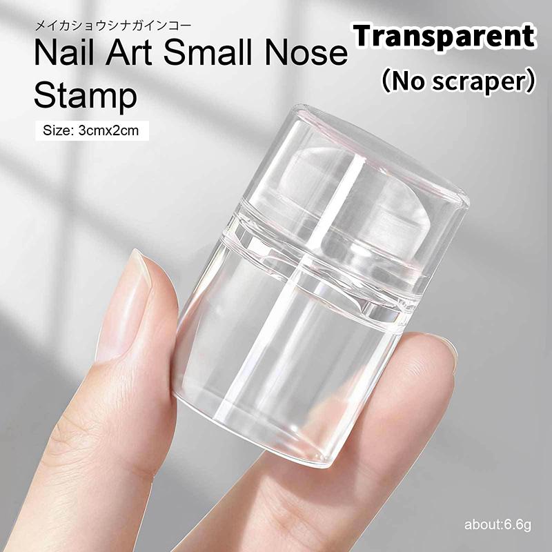 

Jelly Silicone Nail Stamper With Scraper Transparent Nail Templates Stamp For Stamping Polish Printing Manicure Tools A2