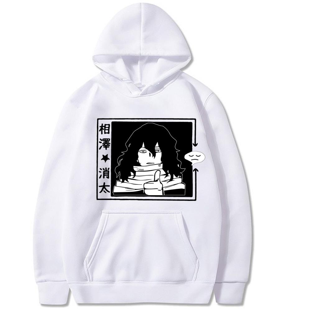 Anime My Hero Academia Aizawa Shouta Grafik Bedruckter Kapuzenpullover Herren Damen Lässige Lockere Hoodies Manga Pullover Harajuku Sweatshirt