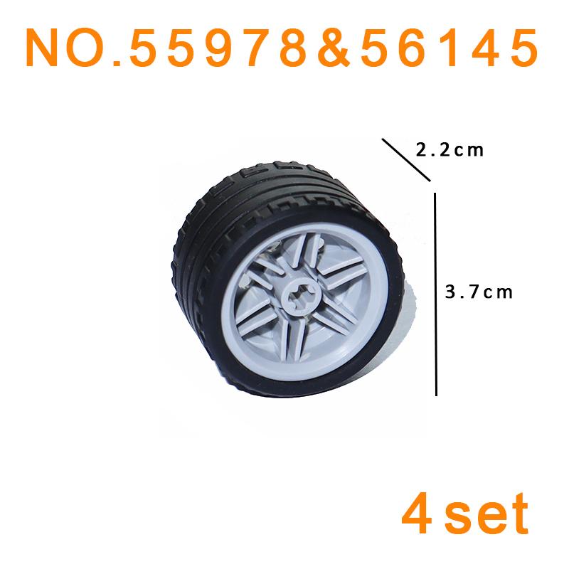 Technical Parts Brick Playset Link Chain Tank Belt Track Wheels Truck Car Gear MOC Brick Toys Playsets 3711 3873 88323 57520 57519 42529