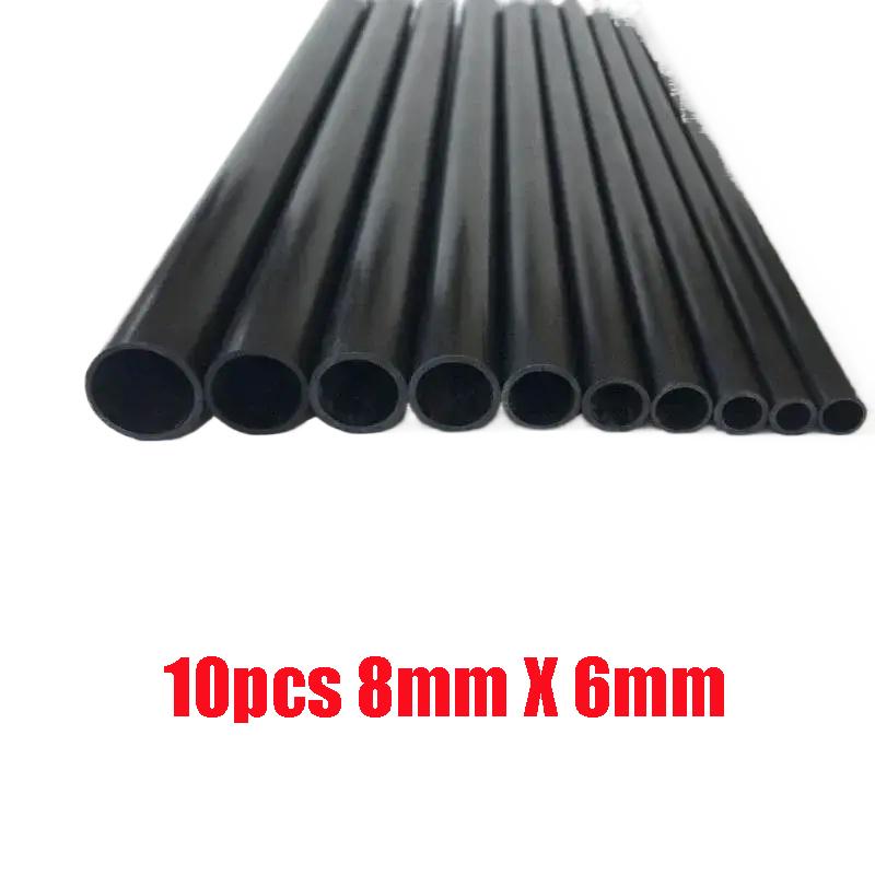 10pcs 2-10mm/0.5meter Carbon Fiber Hollow Tube Kite Model 2mm 2.5mm 3mm 4mm 5mm 6mm 7mm 8mm 9mm 10mm High Quality
