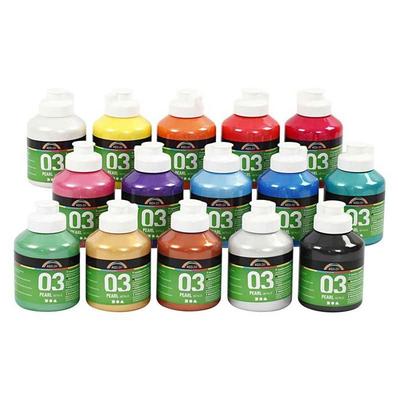 Acrylic Paint - ACOLOR - Ref 32200 - Bright Metallic Effect - 15 Colors - 500 Ml