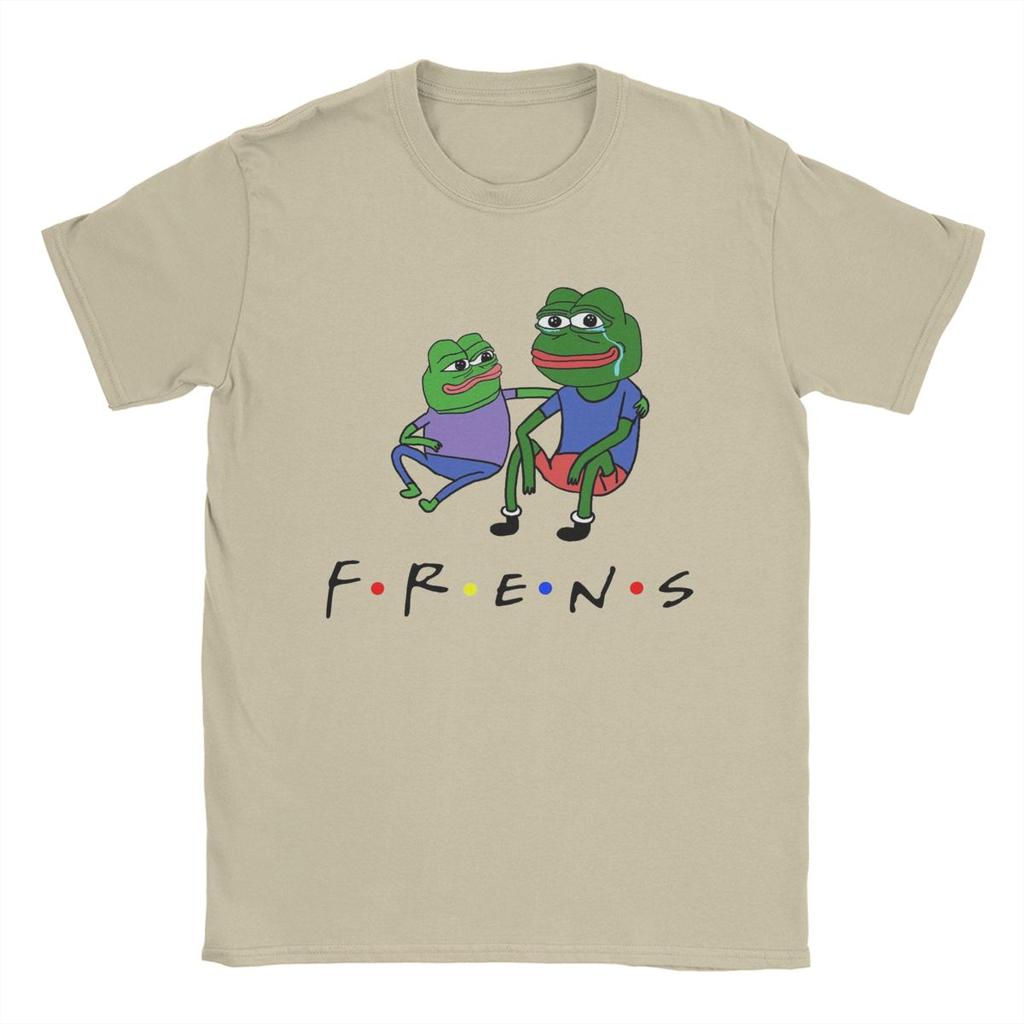 Pepe Frens T-Shirts für Herren Baumwolle Vintage T-Shirts Rundhals T-Shirt Kurzarm Kleidung Geschenk