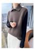 Women's Pure Wool Lapel Knit Vest - Solid Color Sleeveless Autumn/Winter Sweater Shawl
