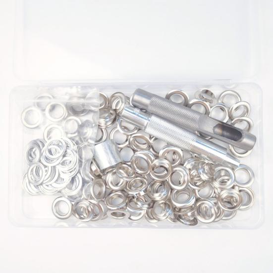 1 Set Eyelet Button Easy To Use Hole Punching Kit for Waterproof Tarpaulins Curtains Awnings Shoes Bags