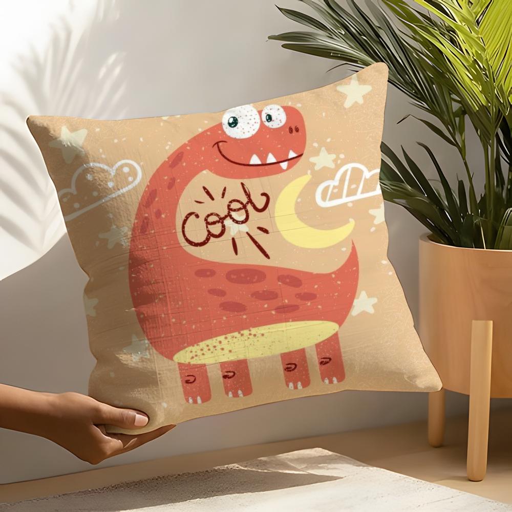 Cute Cartoon Dinosaur Pillow Case Home Living Room Decoration Linen Pillow Cases Cushion Cover
