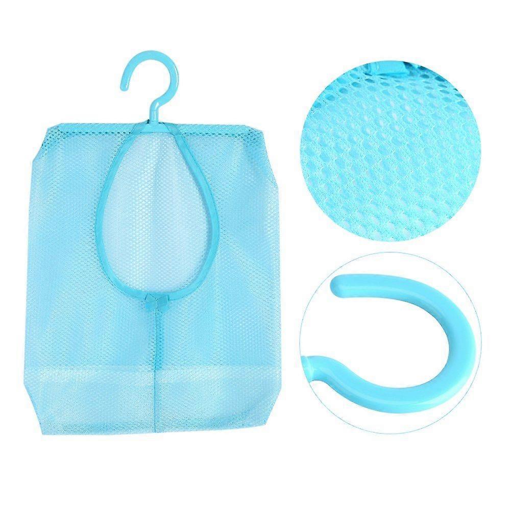 Multi Purpose Hanging Mesh Storage Bag for Socks Stockings Bra Underwear Bathroom Blue
