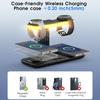 7 In 1 Dual Magnetic Wireless Charging Station for Samsung Foldable Charger with Clock LED Night Light