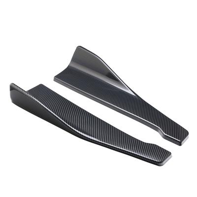 1 Pair Carbon Fiber Car Body Side Skirt Diffuser Winglet Bumper Spoiler Rear Lip