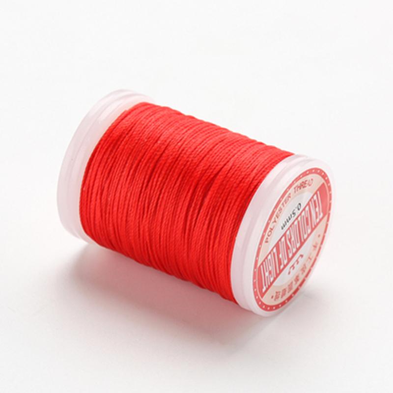 0.5mm Round Waxed Thread Leather Sewing Craft Polyester High Quality Cord Wax Coated Strings Strength Thread Handmade