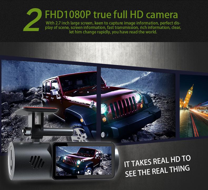 WiFi 1080P HD Dash Cam with Night Vision & Mobile Phone Connectivity