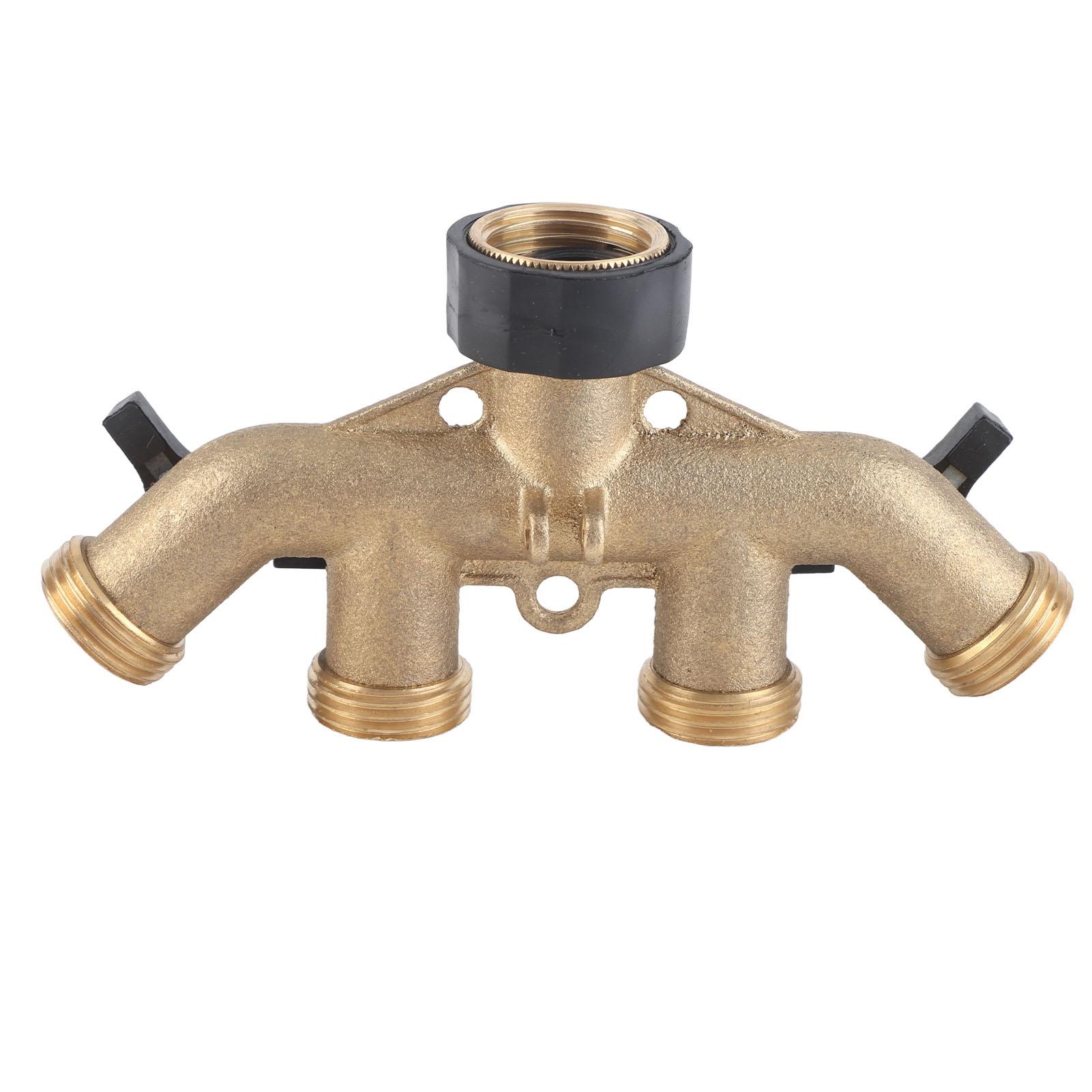 4 Way Water Hose Splitter Faucet Connector Adapter for Agricultural Irrigation American Thread