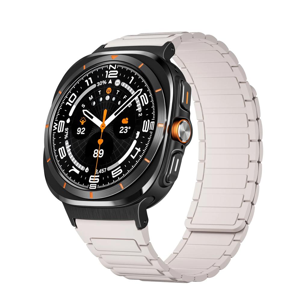 No Gaps Silicone Strap for Samsung Galaxy Watch 7 Ultra 47mm Quick Magnetic Band Sport Bracelet for Galaxy Watch Ultra Wristband