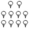 Samcos M6 Eyebolts, M6 Female Thread, for Hanging, Fixing, and Reinforcement, Stainless Steel, Earthquake-Proof, Furniture, and Woodworking (12mm/Pack