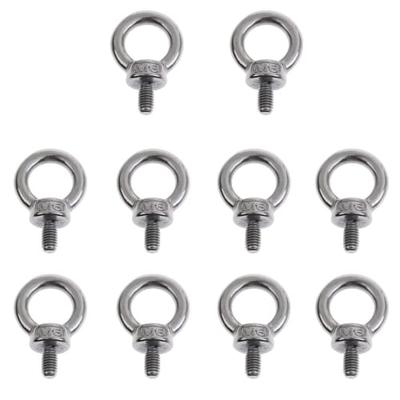 M6 Eyebolts, M6 Female Thread, for Hanging, Fixing, and Reinforcement, Stainless Steel, Earthquake-Proof, Furniture, and Woodworking (12mm/Pack