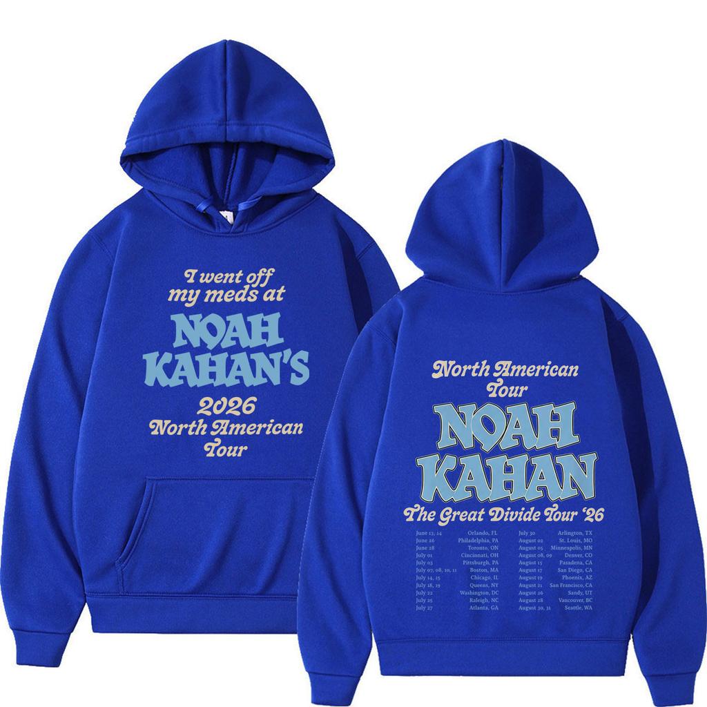 Noah Kahan The Great Divide Tour Grafická mikina Pánská Dámská Vintage Pulovr Dlouhý rukáv Ležérní Hip-hop Móda Mikiny