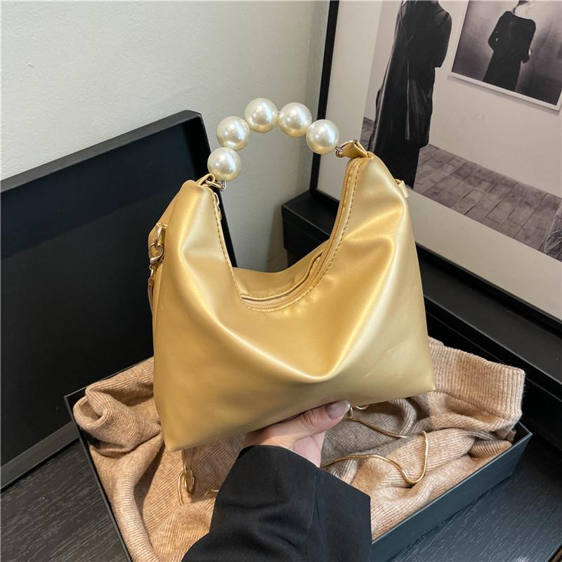 Premium Sense Pearl Temperament Handbag Women's New Exquisite and Beautiful Chain One Shoulder Messenger Bag Dumpling Bag