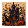 Handgefertigte Wanddekoration für Halloween, Perlen-Kunst-Set, Hexe Geist Malerei DIY Kürbis Diamant Gruseliges Bastelset für Erwachsene, Kreatives Feiertagsgeschenk für Liebhaber