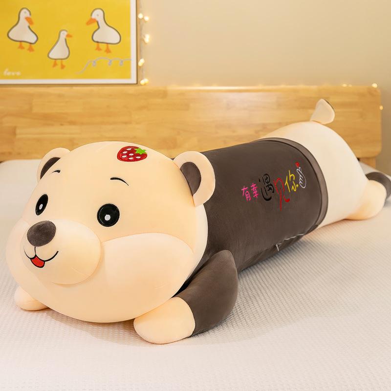Bear sleeping long sleeping throw pillow plush toy doll large rag doll bed hugging sleeping with pillow