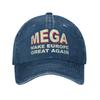 MEGA MAKE EUROPE GREAT AGAIN Verstellbare Baseballkappe - Schwarz, Vintage-Stil, Lässige Kopfbedeckung