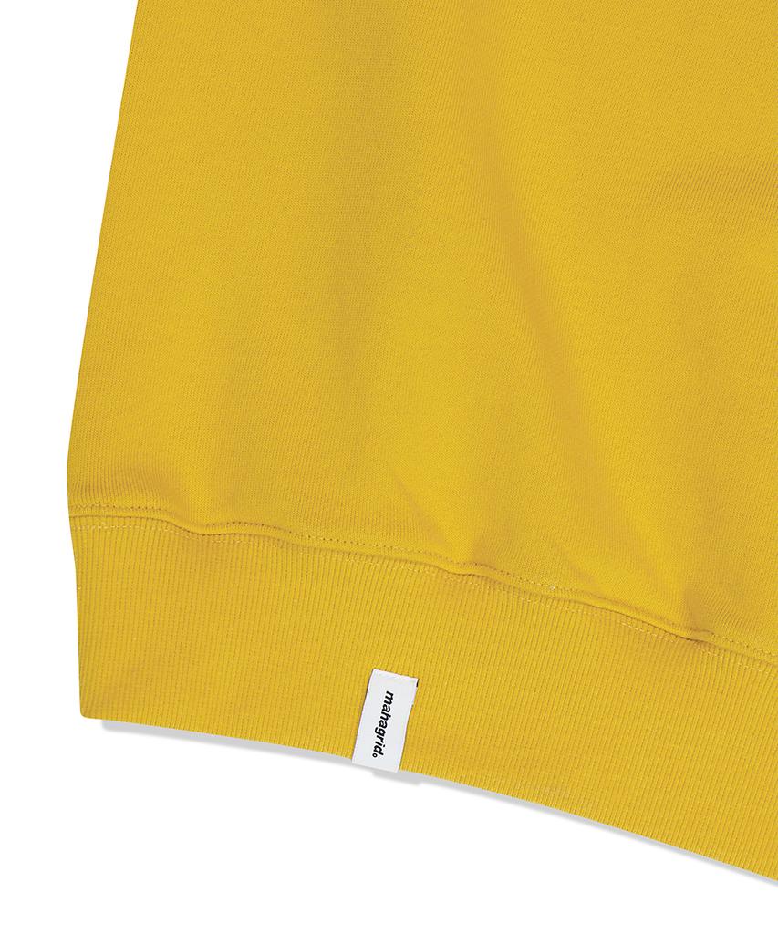 MAHAGRID Curved Logo Sweatshirt Mustard(Mg2Dsmm440A)