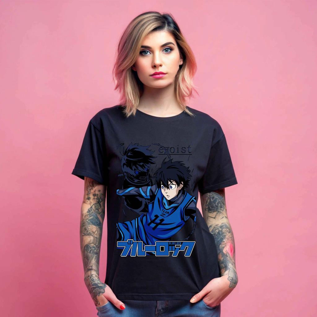 Anime Meguru Bachira Blue Lock Kunigami Black T Shirt