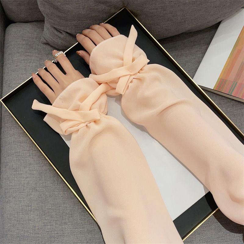 Summer Loose Sunscreen Driving Ice Silk Sleeve Female Long Length UV Protection Arm Glove Sleeves
