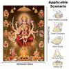Coperta in Flanella Reversibile per Tutte le Stagioni con Stampa della Dea Indiana Durga, Stile Contemporaneo, Stampa Digitale, Tessuto per Casa e Ufficio