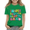 Children's Casual and Fashionable Round-Neck Printed Short-Sleeve Top for Back-to-School