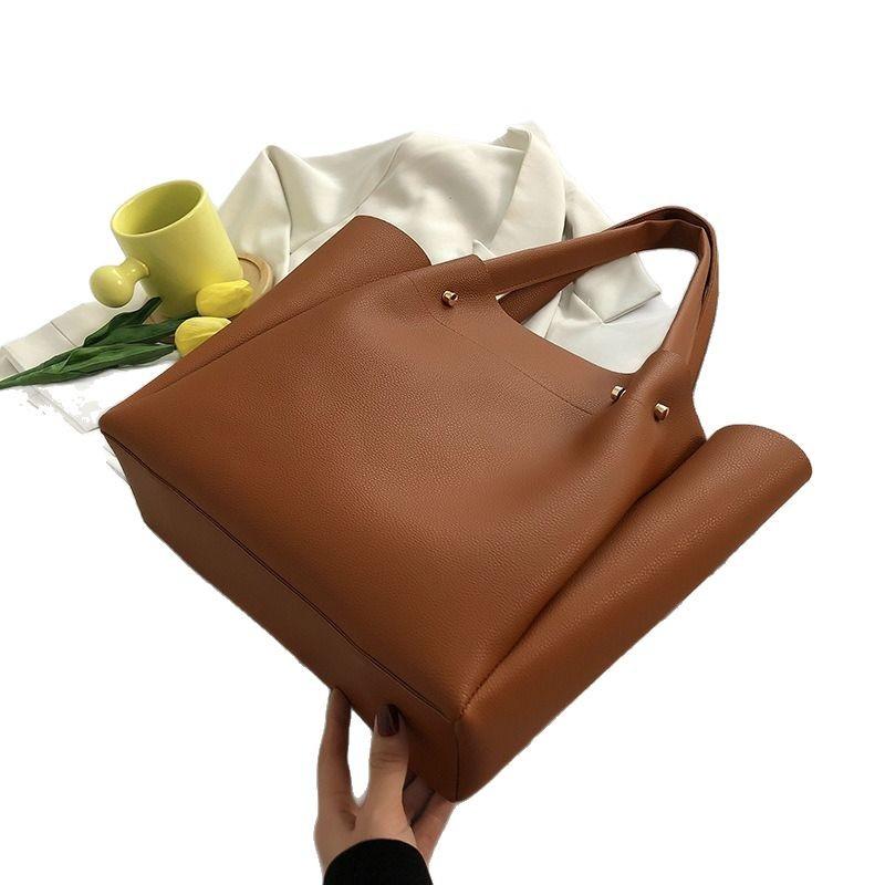 Purse New Tote Bag European and American Fashion PU Leather Handbag Large Shoulder Crossbody Multi-purpose Women's Bag